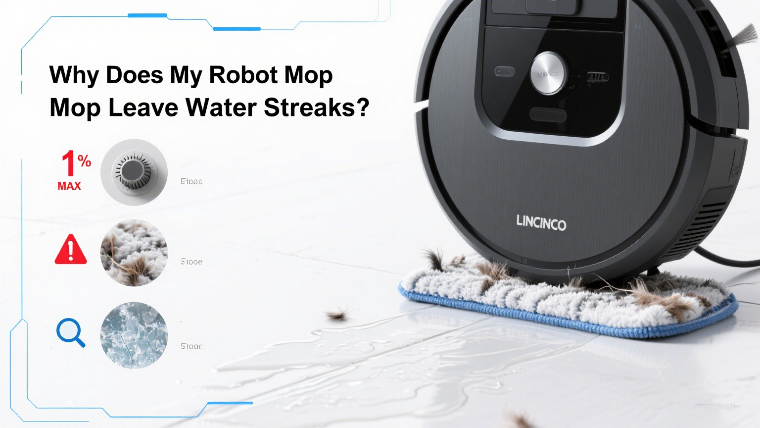 Süpüren robot temizlemeden sonra neden su lekeleri kaldı?
