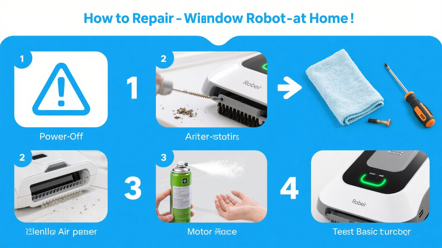 Bir pencere temizleme robotu evde nasıl onarılır?