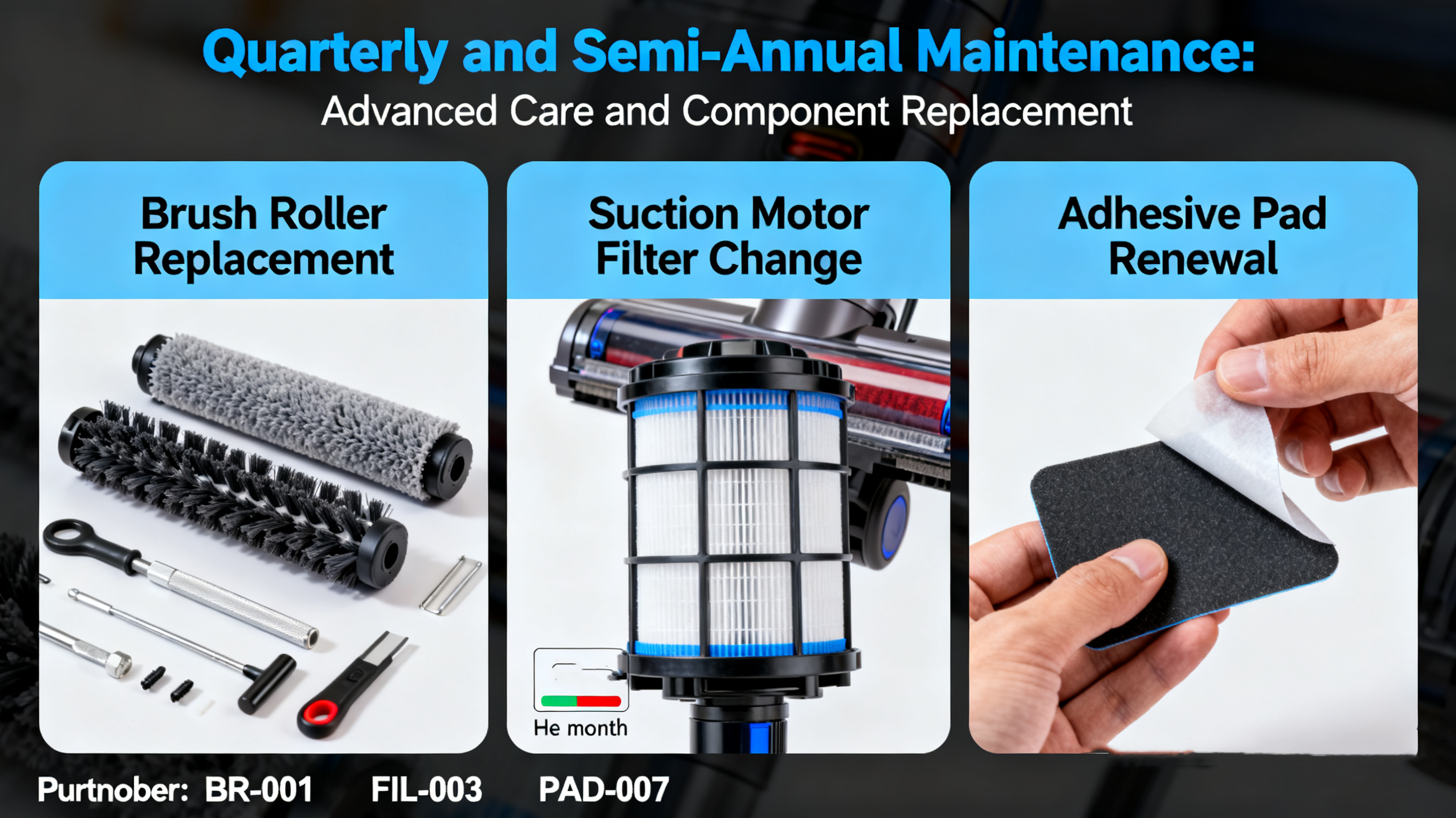 &Uuml;&ccedil; Aylık ve Altı Aylık Bakım: Gelişmiş Bakım ve Bileşen Değişimi