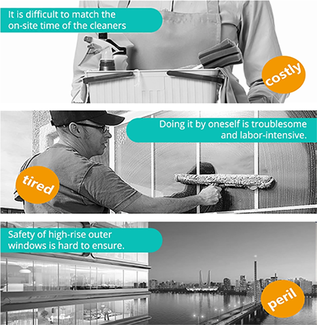 robotlu pencere temizleyicisi