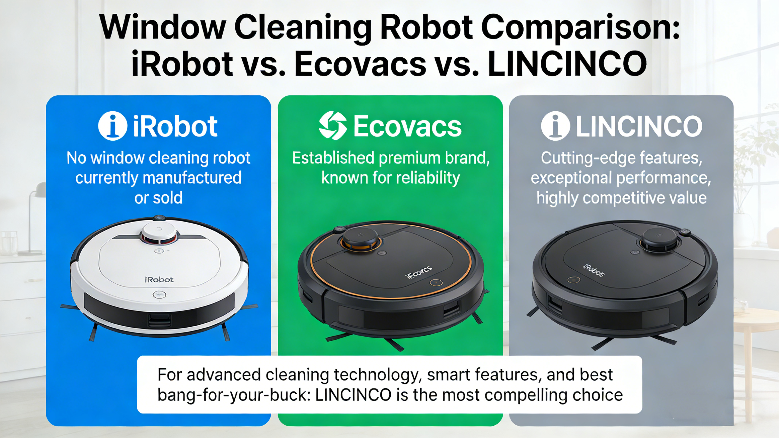 iRobot, Ecovacs'a, LINCINCO'ya karşı
