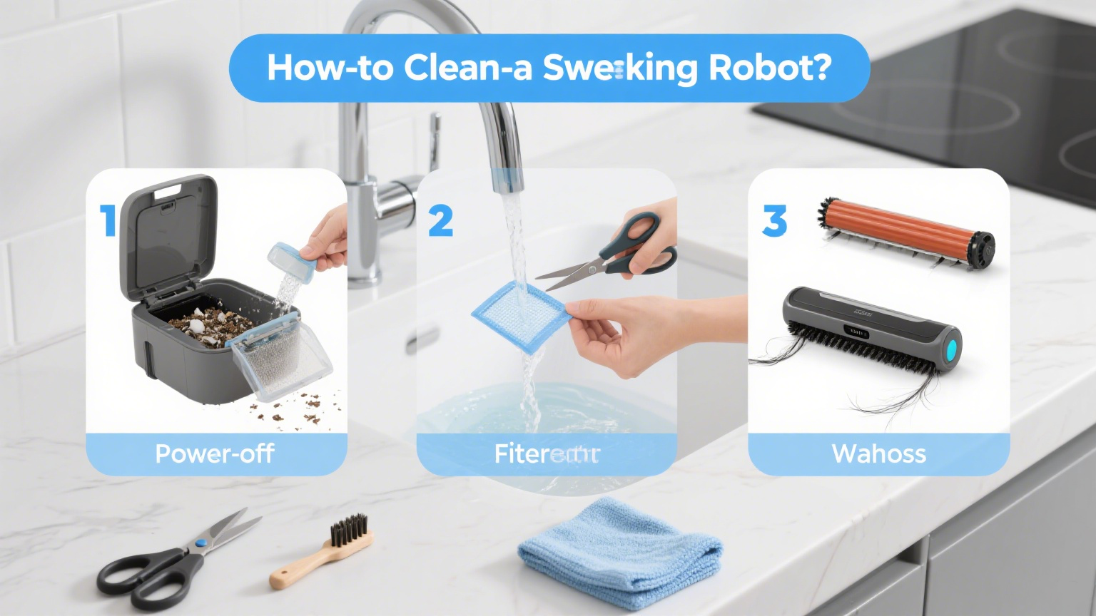 Süpüren bir robot nasıl temizlenir